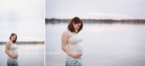 Babybauchfotos oder schwangerschaftsfotos am See in Leipzig mit Babyfotografin Julia Oehme Fotografie Fotograf in Leipzig