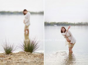 Babybauchfotos oder schwangerschaftsfotos am See in Leipzig mit Babyfotografin Julia Oehme Fotografie Fotograf in Leipzig